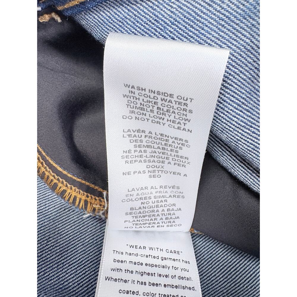 Good American Pleated Wide Leg Denim Trousers Dark Wash Luxury NWT Size 2 / 26 - Picture 16 of 16